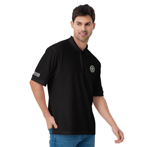 Image of A man wearing a Boss Uncaged Men's Premium Polo shirt from the Boss Uncaged Store.