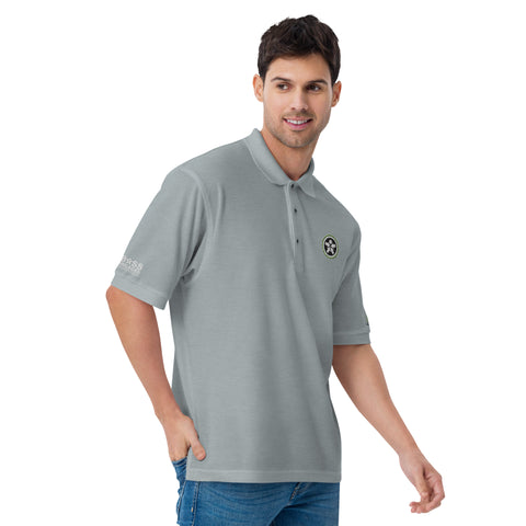 Image of A man wearing a Boss Uncaged Men's Premium Polo from the Boss Uncaged Store.