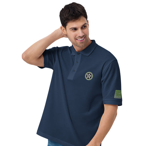 Image of A man wearing a Boss Uncaged Men's Premium Polo shirt from the Boss Uncaged Store.