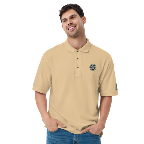 Image of A man wearing a Boss Uncaged Men's Premium Polo shirt from the Boss Uncaged Store.