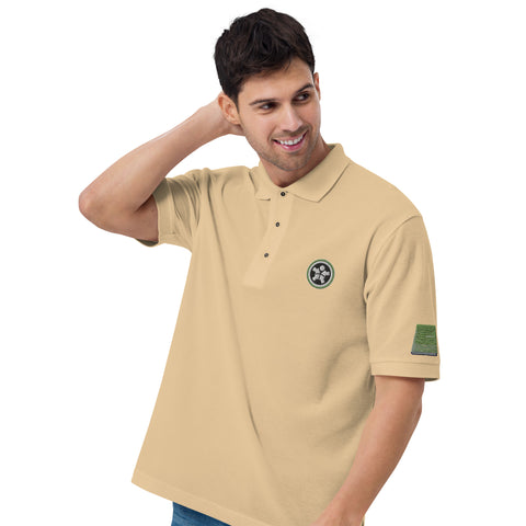 Image of A man wearing a Boss Uncaged Men's Premium Polo from the Boss Uncaged Store.