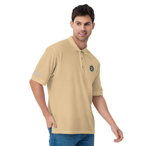 Image of A man wearing a Boss Uncaged Men's Premium Polo shirt from the Boss Uncaged Store.