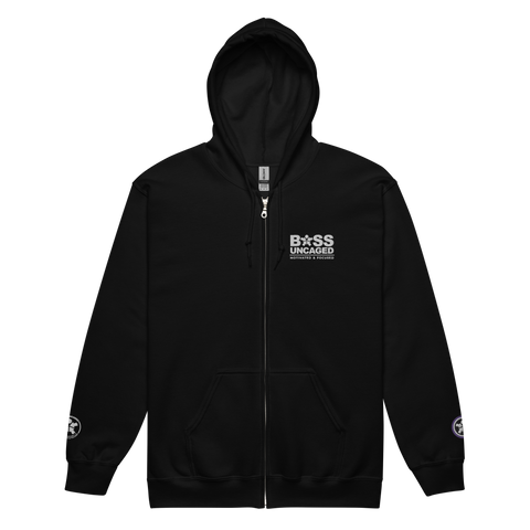 Image of A Boss Uncaged Breakthrough Hoodie from the Boss Uncaged Store with the word boss on it.