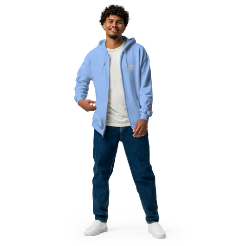 Image of A man wearing a Boss Uncaged Breakthrough Hoodie from the Boss Uncaged Store and jeans.