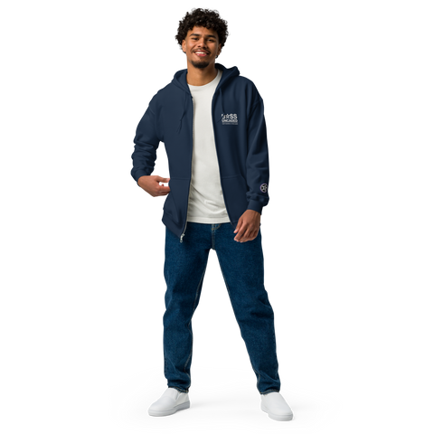 Image of A man wearing a Boss Uncaged Breakthrough Hoodie from the Boss Uncaged Store and jeans.