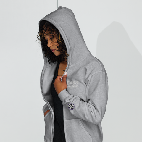Image of The Boss Uncaged Store's Boss Uncaged Breakthrough Hoodie in grey.