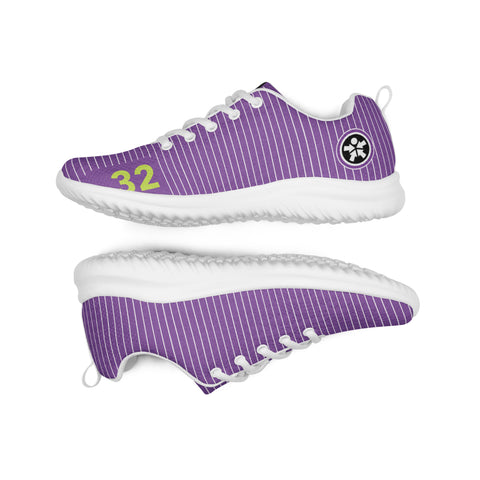 A pair of Boss Uncaged Workflow Athletic Shoes (Purple) with the number 22 on them from Boss Uncaged Store.