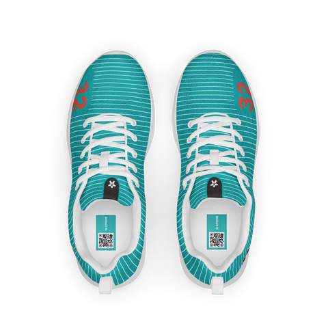 Image of A pair of Boss Uncaged Workflow Athletic Shoes (Teal) in turquoise and orange from Boss Uncaged Store.