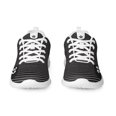 Image of A pair of Boss Uncaged Workflow Athletic Shoes (Black) on a black background.
