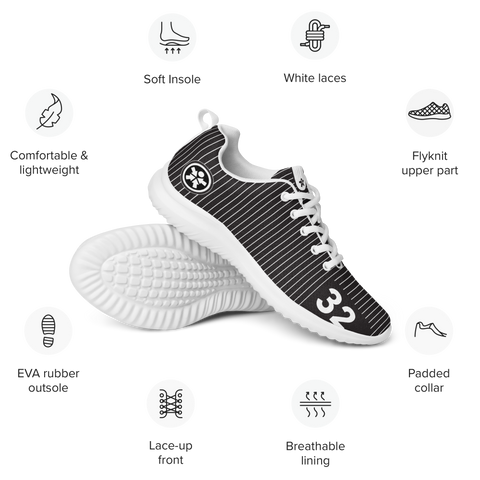 Image of A black and white image of Boss Uncaged Workflow Athletic Shoes (Black) from Boss Uncaged Store.