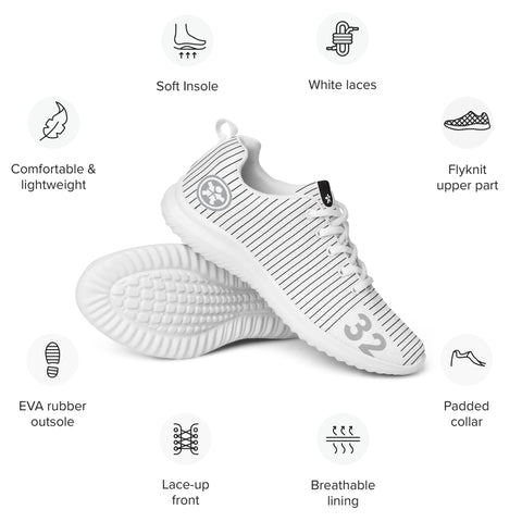 Image of A diagram showing the features of a Boss Uncaged Workflow Athletic Shoes (White) from the Boss Uncaged Store.