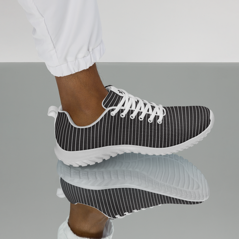 Image of Boss Uncaged Workflow Athletic Shoes (Black) from Boss Uncaged Store, striped sneakers.