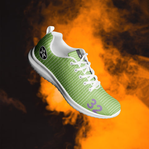 Image of A Boss Uncaged Workflow Athletic Shoe (Green) with white letters on it.