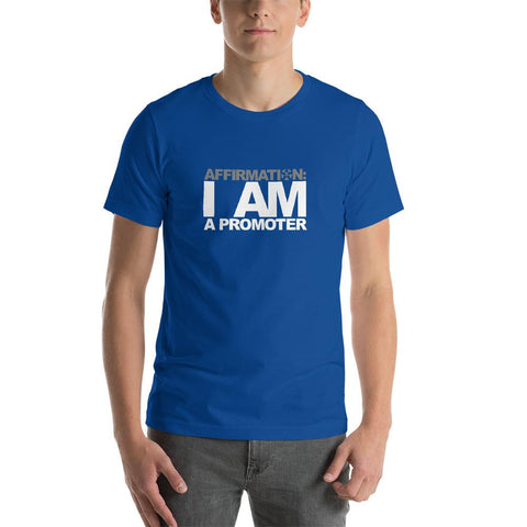 Image of I am a Boss Uncaged Store AFFIRMATION: “I AM A PROMOTER” short-sleeve unisex t-shirt.